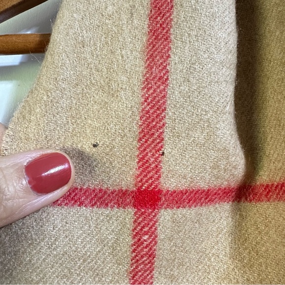 Burberry Classic Check 100% Cashmere fringe Scarf Made in Scotland men women - Picture 10 of 10